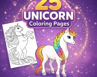 25 Unicorn Coloring Pages for Kids – Fantasy Printable Sheets (PDF ...