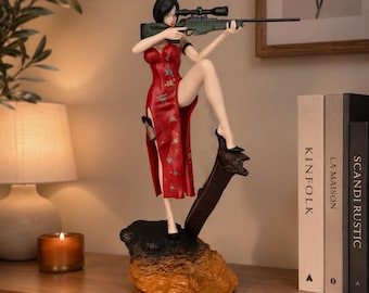 Ada Wong 1/6 Scale Figure – Resident Evil Collector Statue, Leather Jacket Edition, Gamer Display Decor