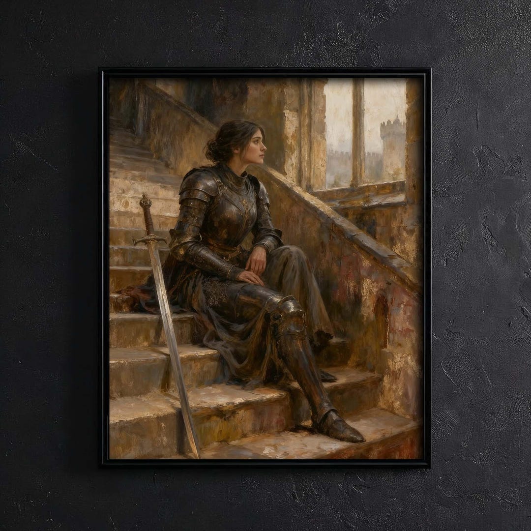 Medieval Knight Wall Art Printable | Gothic Warrior Digital Download ...