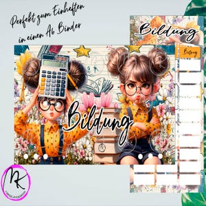 Bildung Budget Dashboard A6 Binder | Budget Tracker Kosten | Digitaler Finanzplaner | Spartracker Bildung | Budget Planner Printable A6