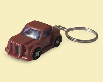 Personalized Initial Options | Vintage Little Red Car Keychain/Keyring| Surprise Toy| 90s Retro Cute Nostalgia Accessory