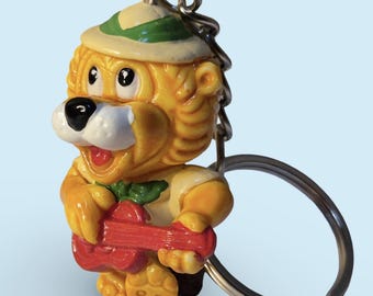 Vintage Kinder Egg Surprise Lion Adventure Keychain/Keyring| 90s Retro Nostalgia Cute Toy Accessory