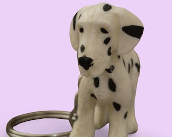 Vintage Dalmatian Black Spot Puppy Keychain/Keyring| Puppy in My Pocket |MEG| 90s Retro Nostalgia Cute Toy Accessory