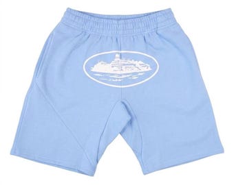Corteiz Alcatraz Blue Shorts | Streetwear Summer Casual Wear for Men
