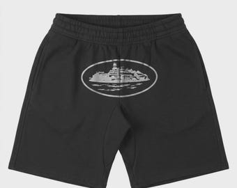 Corteiz Alcatraz Black Shorts | Unisex Streetwear Casual Summer Shorts | Urban Everyday