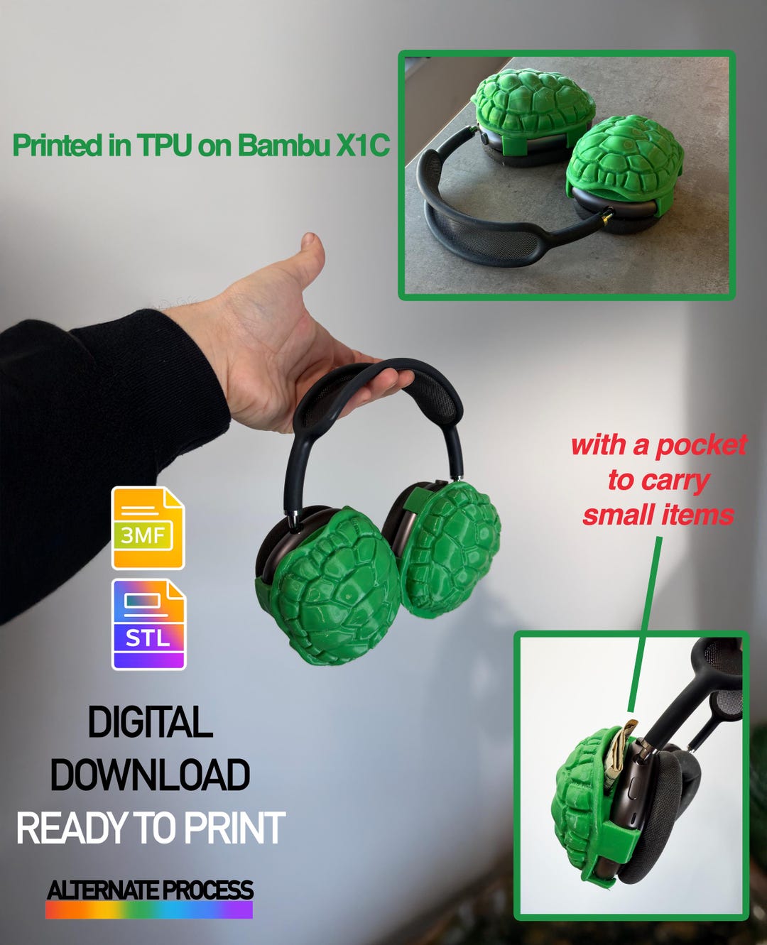 Turtles Shell Cover Turtle Shell Covers for Airpods Max | 3D Print File| 3D Printable ...