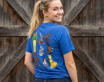 Dude Ranch Paper Doll Cut-Out Vintage Tee | Western Cowboy Graphic Shirt giftin g