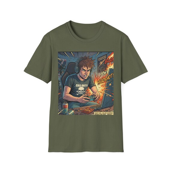 Angry Gamer Console Rage T-Shirt | Retro Comic Game Room Artwork