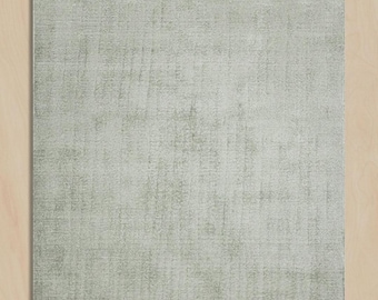 Alfombra de seda Tencel tejida a mano, alfombra de seda con punta de corte, alfombra moderna verde salvia, alfombra minimalista de lujo hecha a mano, alfombra contemporánea para sala de estar.