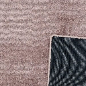 Alfombra de seda Tencel tejida a mano, alfombra de seda con punta de corte, alfombra moderna rosa rubor, alfombra minimalista de lujo hecha a mano, alfombra contemporánea de brillo suave imagen 3