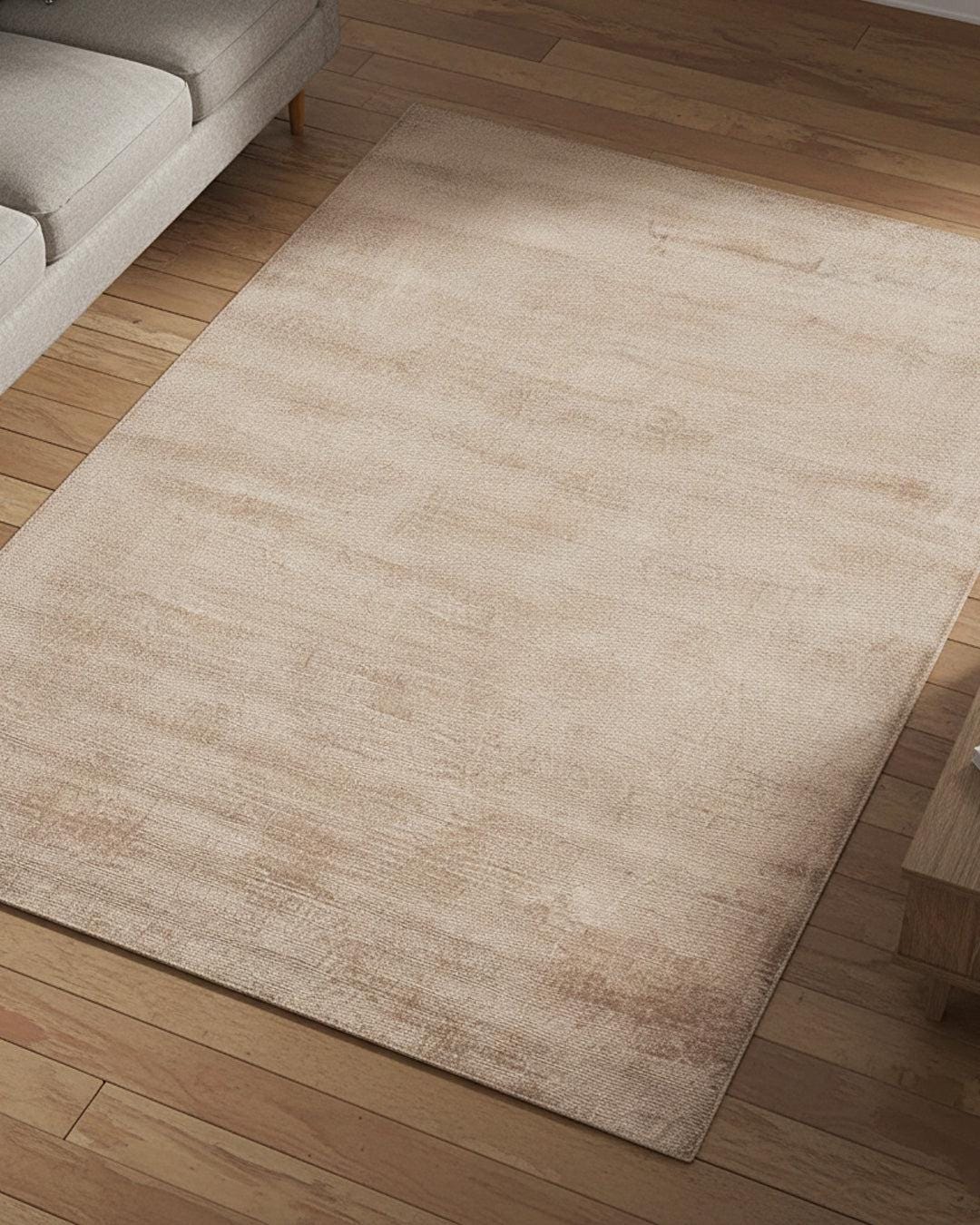 Handloom Tencel Silk Rug, Tip Sheared Silk Carpet,neutral Beige Modern ...
