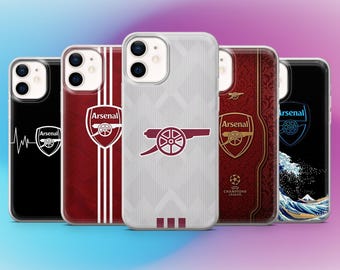Funda para teléfono Arsenal Funda del Arsenal FC para iPhone 17e, 16, 15, 14, 13 Samsung S26, S25, A57 Pixel 10A, 10ProXL, 9A, 8A, 7