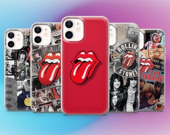 Rolling Stones Phone Case Rock Band Vintage Cover for iPhone 17e, 16, 15, 14, 13 Samsung S26, S25, A57 Pixel 10A, 10ProXL, 9A, 8A, 7