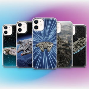 Funda para teléfono Halcón Milenario de Star Wars para iPhone 17e, 16E, 15, 14, 13, Samsung S26, S25, A57, Pixel 10A, 10ProXL, 9A, 8A, 8Pro