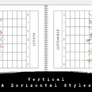 School Planner CALENDAR, 12 Month Blank Calendar, Printable School ...