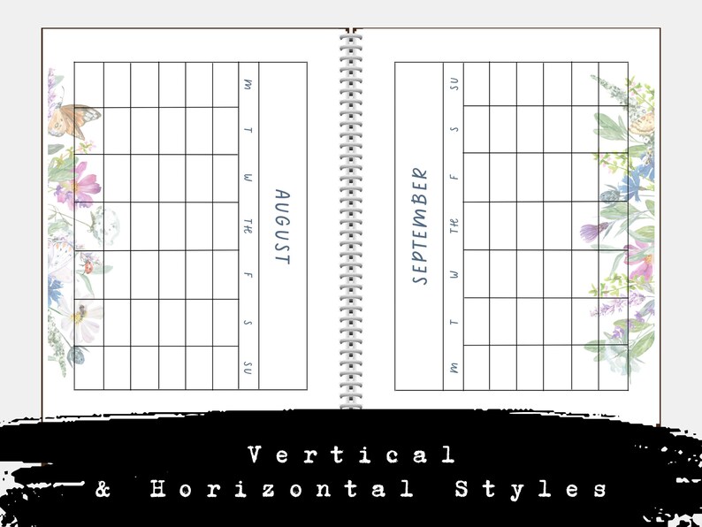 School Planner CALENDAR, 12 Month Blank Calendar, Printable School ...