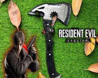 Leon Kennedy Tactical Tomahawk | Resident Evil RE9 Requiem | Real Steel Handmade Axe | DSO Survival Horror Cosplay Prop | Game Gift for Him