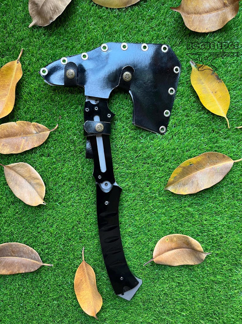 RE9 upgraded hatchet fully sheathed Leon Kennedy Resident Evil Requiem real steel collector prop