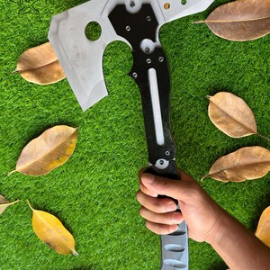 Leon Kennedy upgraded hatchet held RE9 Resident Evil Requiem cosplay prop horror gift for him