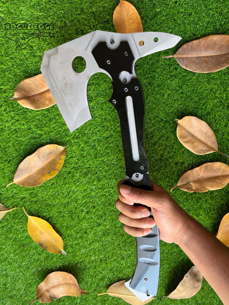Leon Kennedy upgraded hatchet held RE9 Resident Evil Requiem cosplay prop horror gift for him