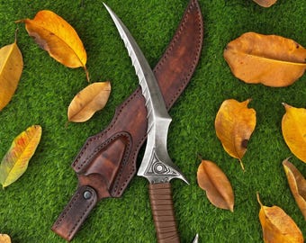 Blade of Woe Dagger, Elder Scrolls V Skyrim Assassin Knife Replica, Full Tang Cosplay Prop
