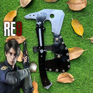 Leon Kennedy upgraded hatchet RE9 Resident Evil Requiem real steel fully upgraded axe replica prop