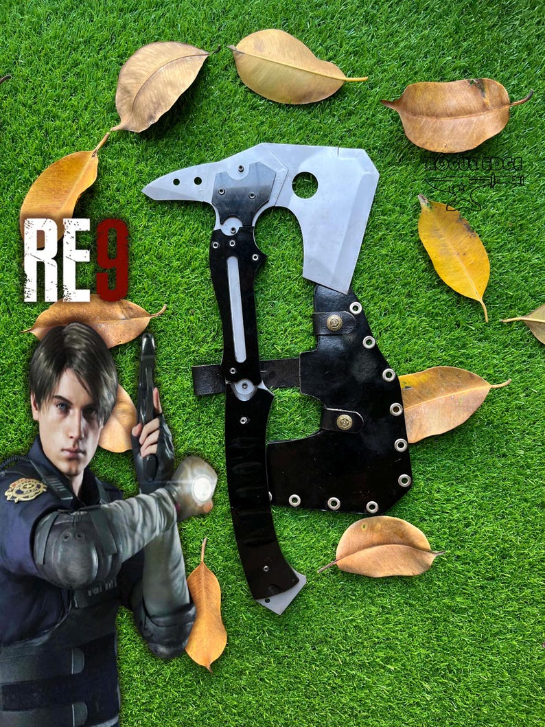 Leon Kennedy upgraded hatchet RE9 Resident Evil Requiem real steel fully upgraded axe replica prop