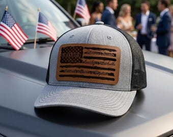 Gorra personalizada para abuelo con los nombres de los nietos, gorra personalizada con la bandera estadounidense, regalo del Día del Padre para el abuelo, regalo de cumpleaños para el abuelo, gorra de papá
