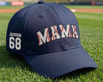 Gorra personalizada de béisbol bordada para mamá, gorra con nombre personalizado, gorra de béisbol/softbol, regalo para mamá, abuela y mujeres, regalo para el Día de la Madre