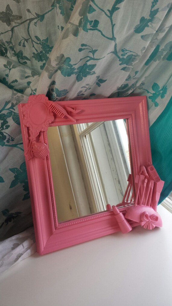 Items similar to Pink makeup vanity mirror on Etsy