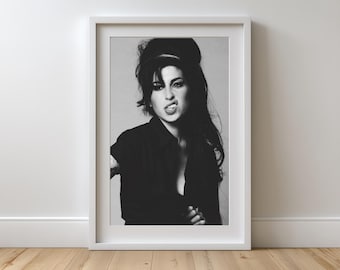 Amy Winehouse Portrait Poster: Iconic Music Icon Wall Art Print (Digital Download)