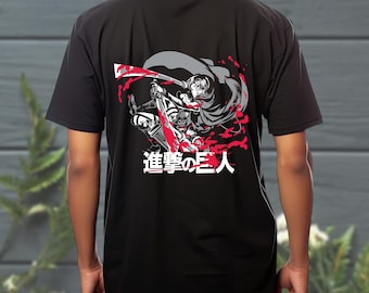 Levi Ackerman T-Shirt – Attack on Titan Anime Tee, Humanity’s Strongest Soldier Graphic Pullover, Scout Regiment Streetwear