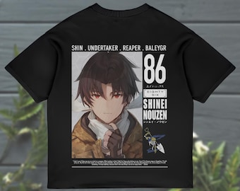 Shinei Nouzen T-Shirt – 86 Eighty-Six Anime Tee, Undertaker Spearhead Squadron Graphic Shirt, Mecha Anime Streetwear