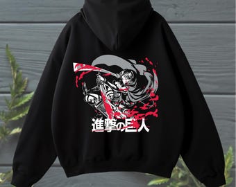 Levi Ackerman Hoodie – Attack on Titan Anime Sweatshirt, Humanity’s Strongest Soldier Graphic Pullover, Scout Regiment Streetwear