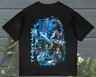 Levi Ackerman T-Shirt – Attack on Titan Anime Tee, AOT Soldier Graphic Pullover, Scout Regiment Streetwear