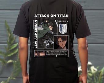 Levi Ackerman T-Shirt – Attack on Titan Anime Tee, AOT Graphic Pullover, Scout Regiment Streetwear