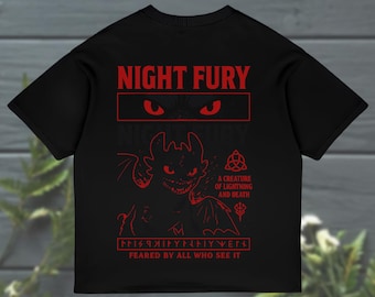 Toothless T-Shirt – How to Train Your Dragon Anime Tee, Legendary Night Fury Graphic Pullover, Dragon Rider Streetwear