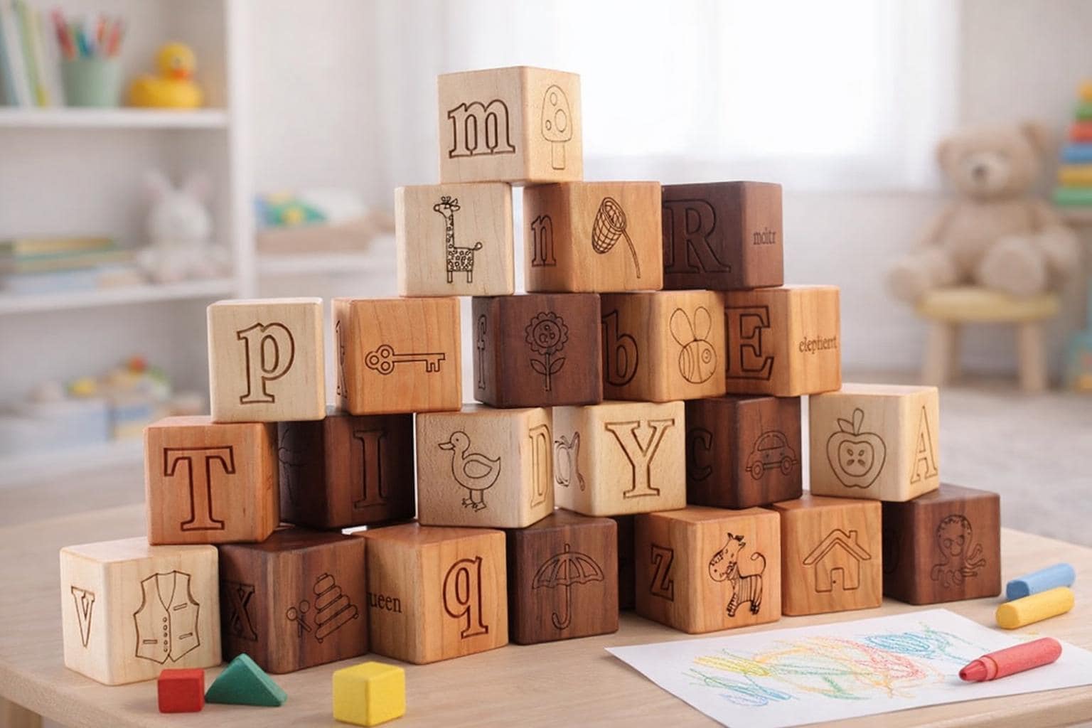 wood blocks personalized block letters