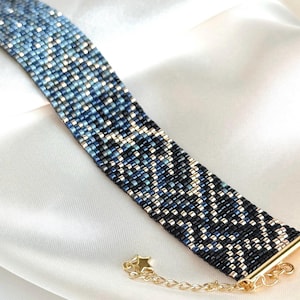 Geometric Celestial Bead Loom Bracelet Pattern | Miyuki Delica Seed Bead DIY | Digital Download