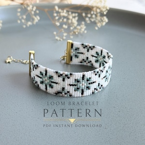 Star Bead Loom Bracelet Pattern | Miyuki Seed Bead DIY (PDF Download)