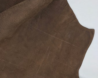 Leather 5-6-ounce dark brown nubuck leather