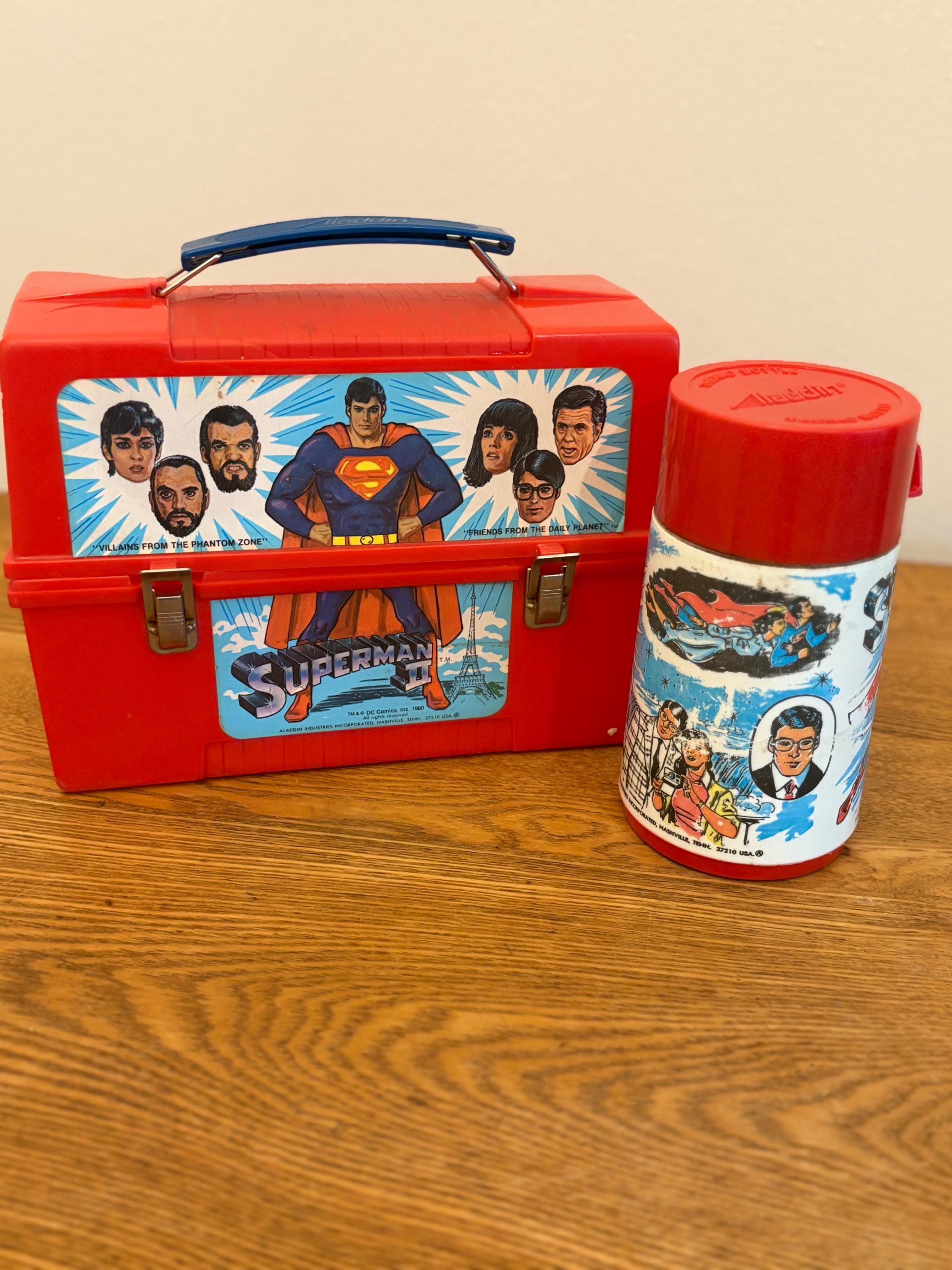 Vintage Collectible Aladdin Industries Plastic Superman Lunch Box