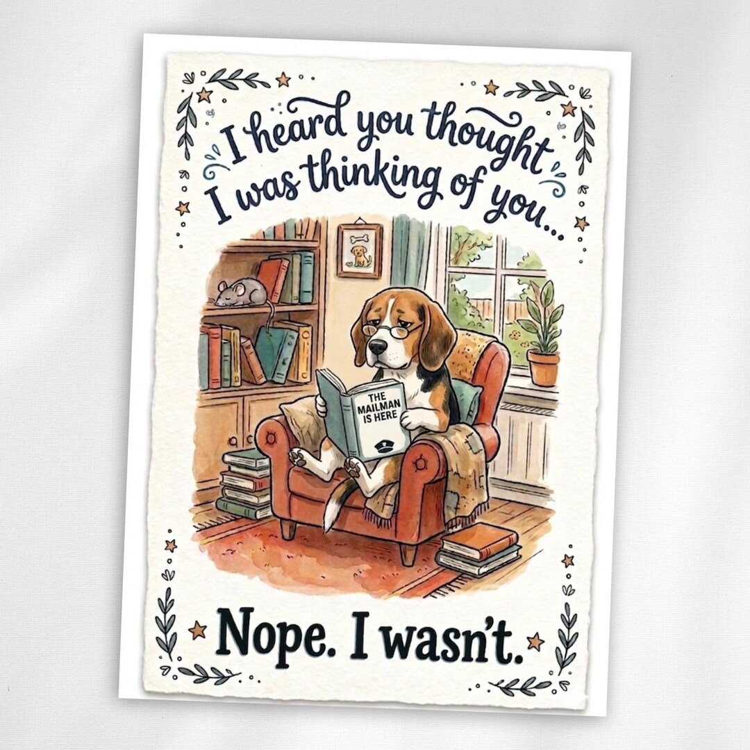 Funny Dog Card Printable • 5x7 Humor Card • Instant Download - Etsy