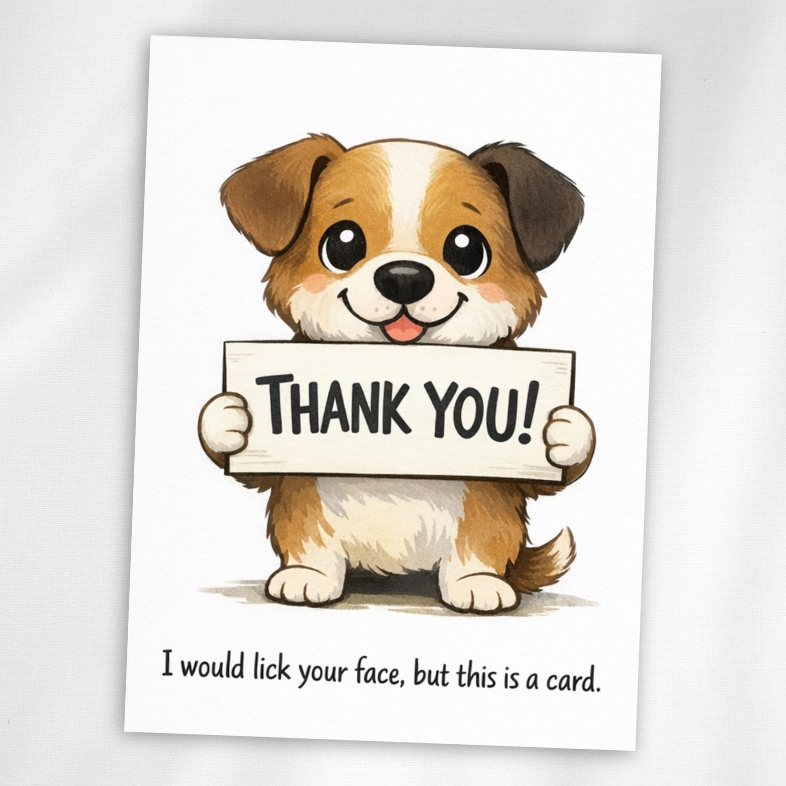 Funny Thank You Card Printable • Dog Lover 5x7 Humor Card • Instant ...