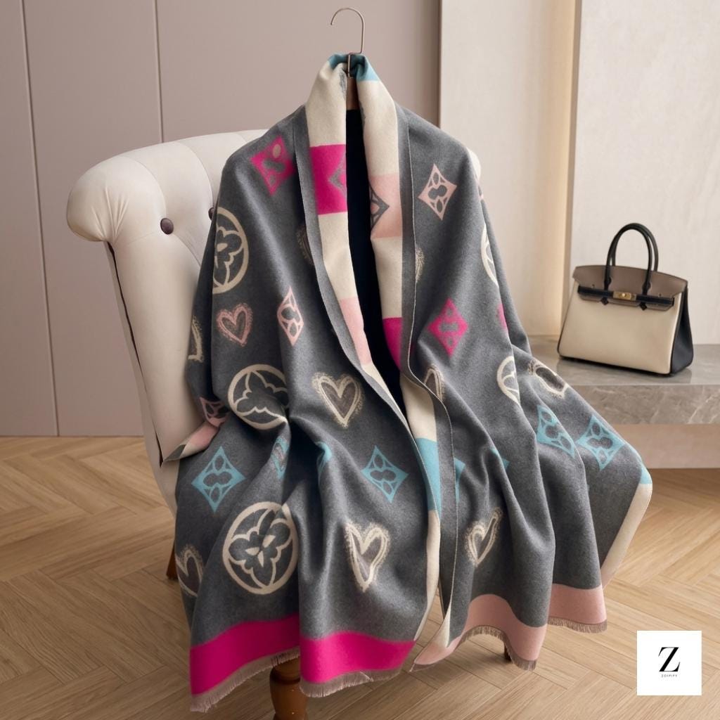 Vuitton Multicolor Scarf - Etsy