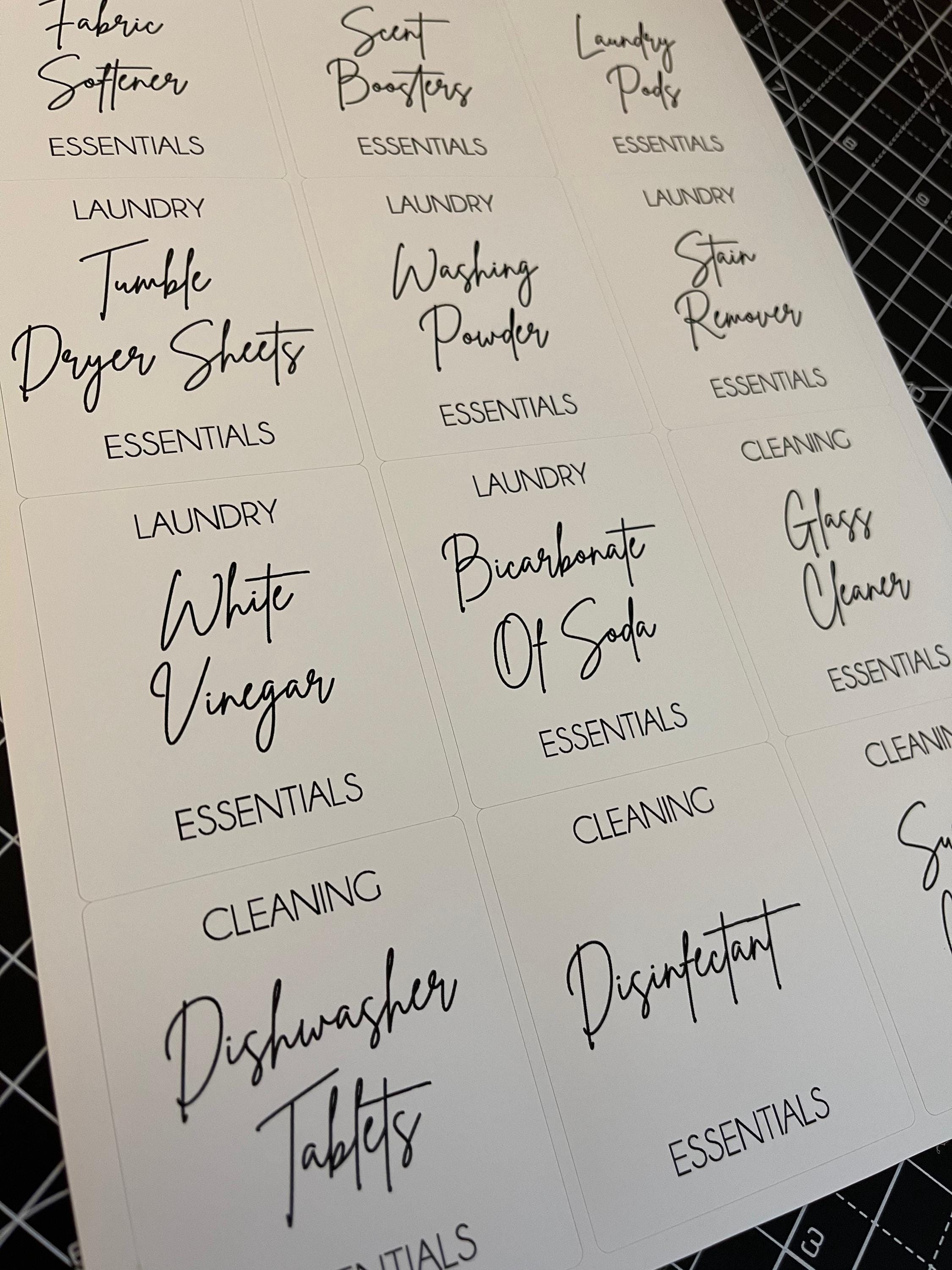 Label Sticker Setup Hand Personalized Jar Labels Sticker Set - Fancy Font, 12 Label Bundle - Etsy