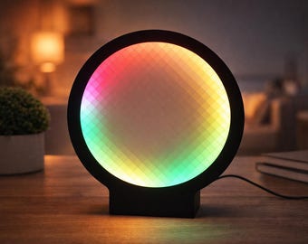 Geometric RGB Table Lamp, 24 cm, USB, App and Remote Control