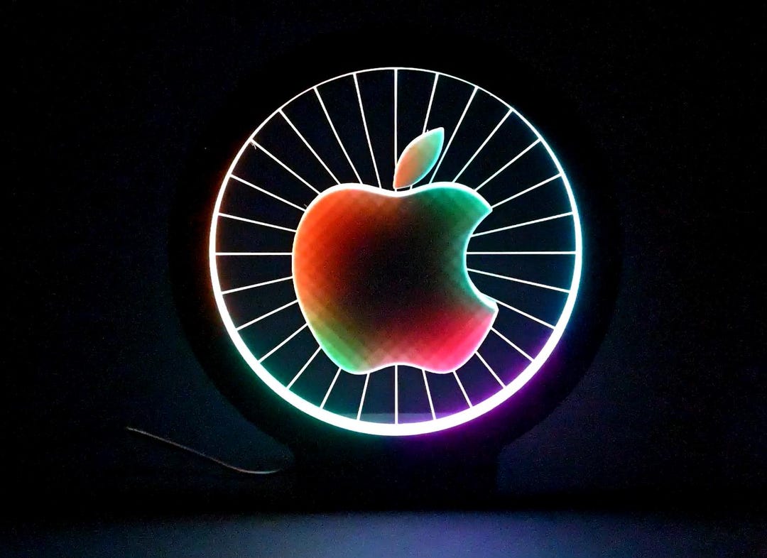 Mac Led Logo Apple LED Logo Desk Lamp – Illuminate Your Space With Style and ...