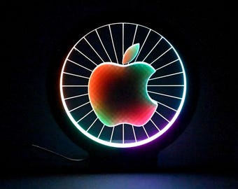 Apple Logo RGB Table Lamp, 24 cm, USB, Remote Control