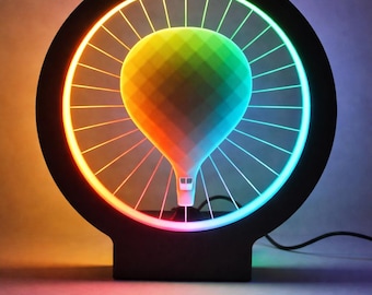 Hot Air Balloon RGB Table Lamp, 24 cm, USB, App and Remote Control